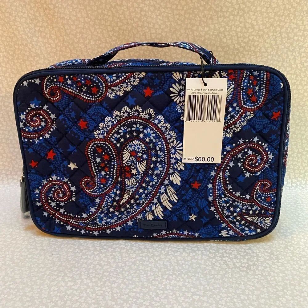 Vera Bradley Large Blush & Brush Case - Fireworks Paisley in Signature …